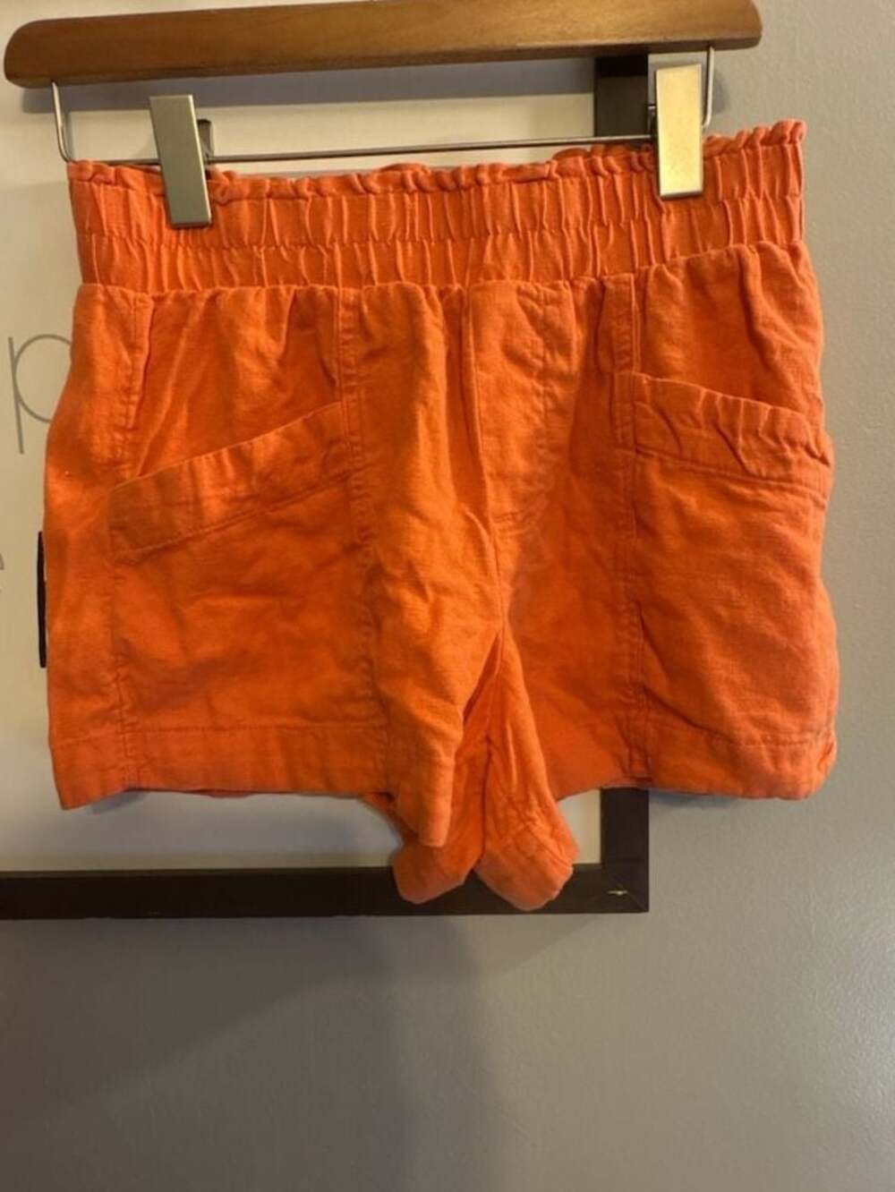 A New Day linen blend orange shorts